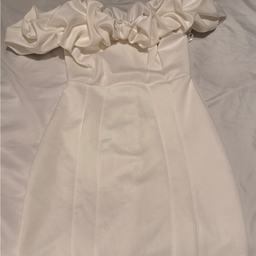 Windsor Off-Shoulder White Dress